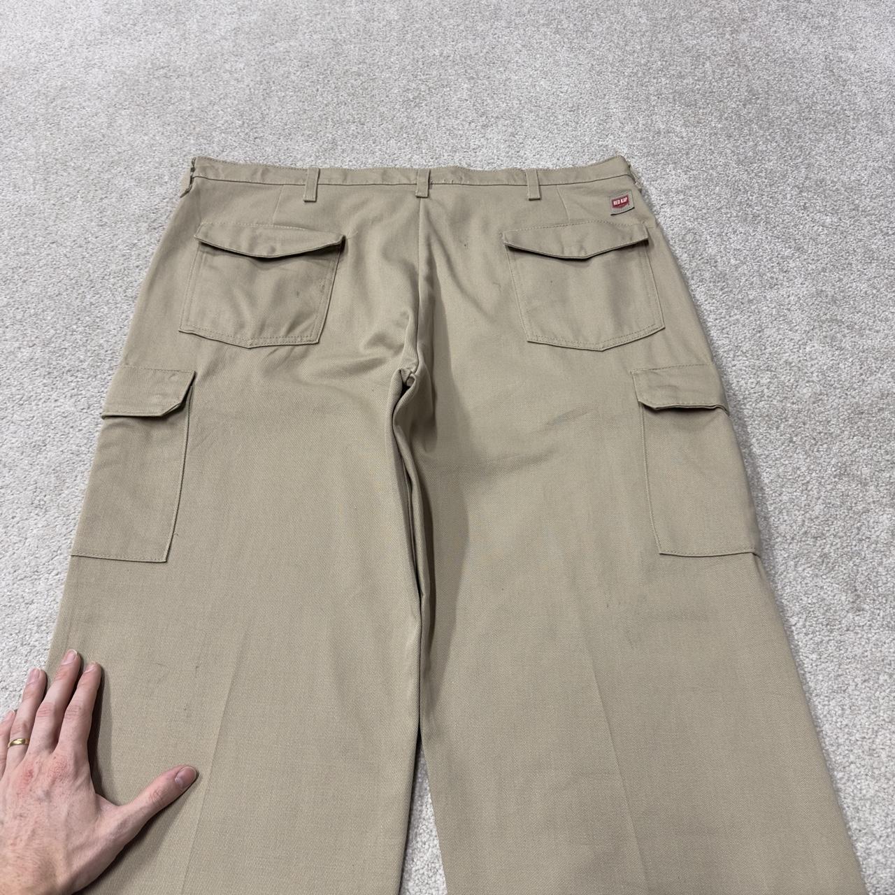 Red Kap vintage baggy wide leg cargo pants y2k khaki Loose fit skater chino work trousers