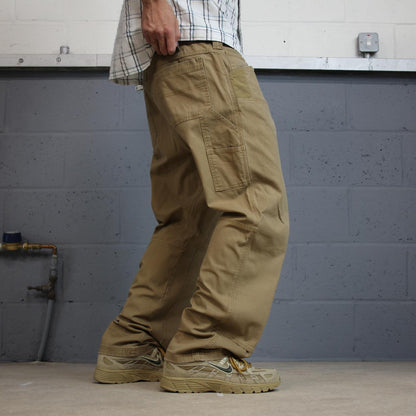 Y2K double knee carpenter jeans loose leg khaki Noble outfitters skater style work cargos