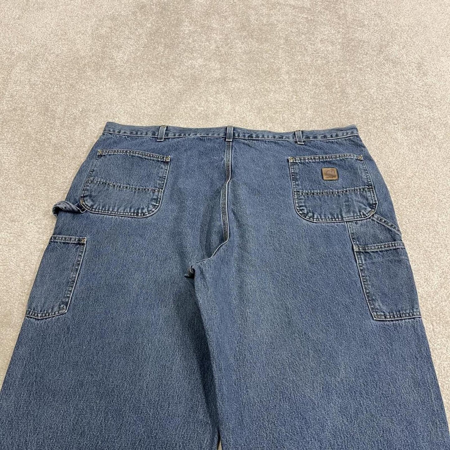Carhartt baggy cargo jeans wide leg blue Loose fit denim skate style carpenter work pants