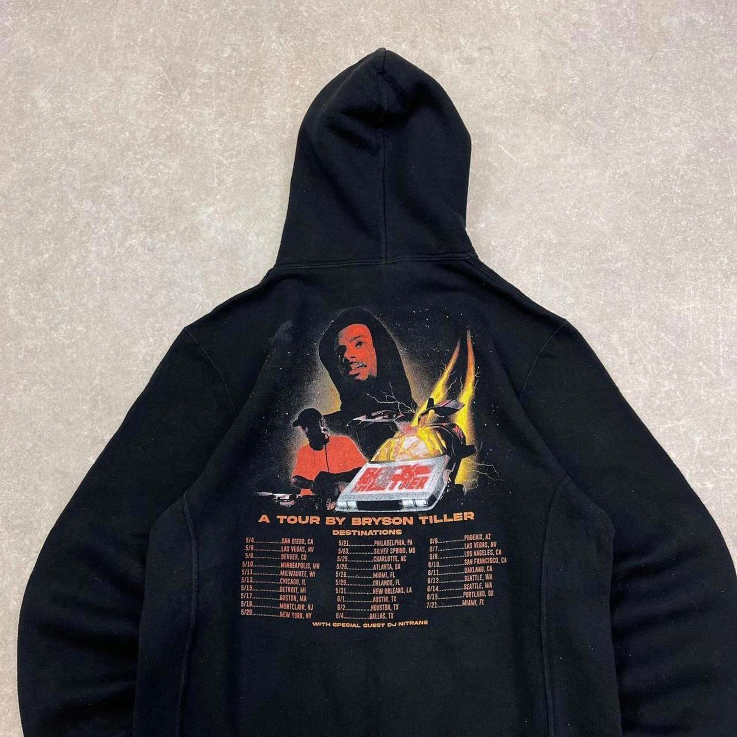 Black vintage Russell hoodie Medium Bryson Tiller
