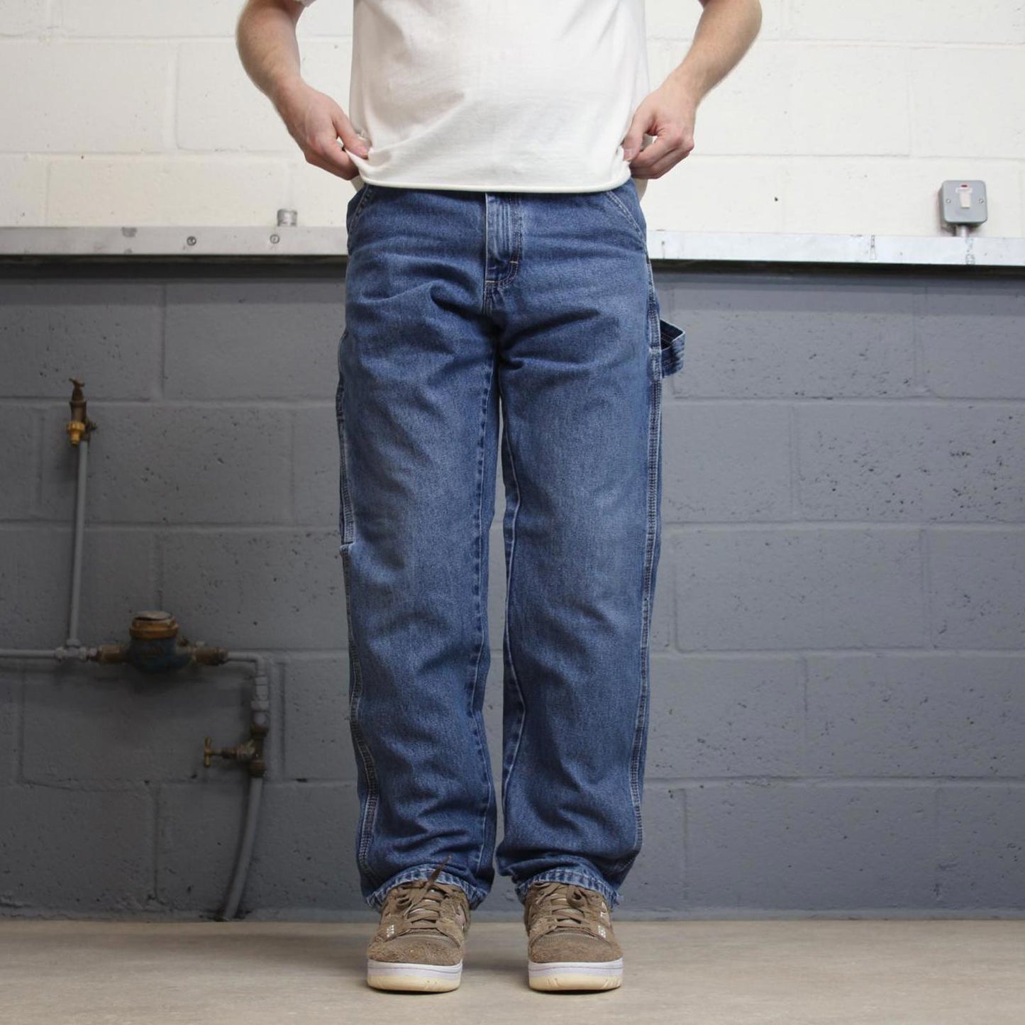 Blue Wrangler carpenter jeans W30L32 loose cargo skater style jeans