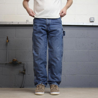 Blue Wrangler carpenter jeans W30L32 loose cargo skater style jeans
