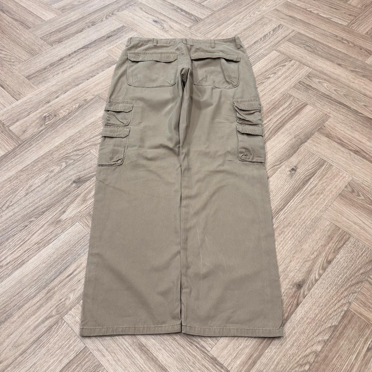 Y2K Wrangler cargo pants tan Loose straight utility workwear skater trousers