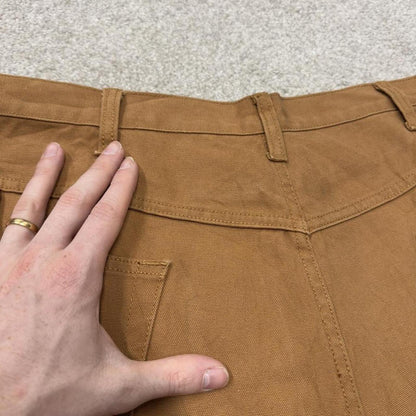 Baggy denim carpenter shorts cargo tan Big smith canvas skater style surf jorts