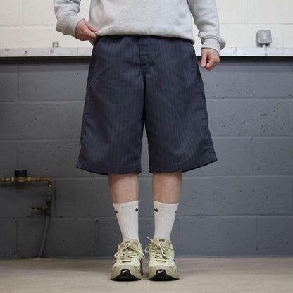 Dickies baggy stripe carpenter shorts navy Twill chino skater style shorts wide long leg