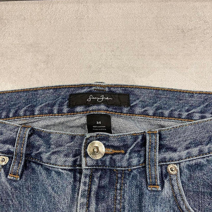 Blue embroidered Sean John jeans W36 L33 loose denim Y2K skater style jeans