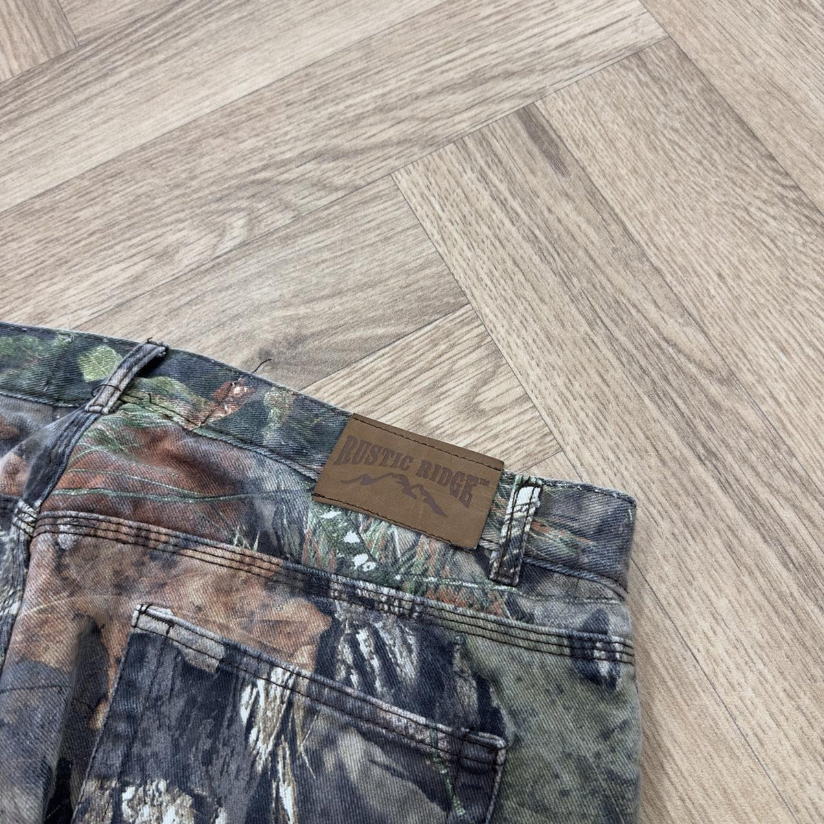 Y2K Mossy Oak camo jeans Loose Rustic Ridge camouflage utility combat trousers