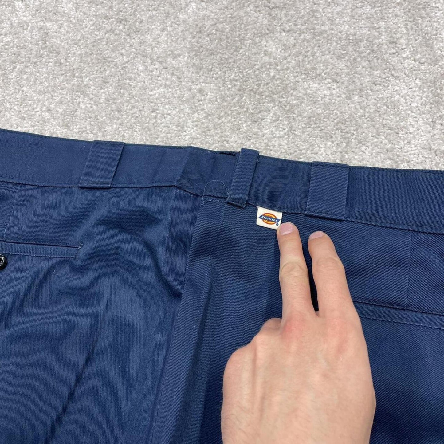 Vintage Dickies work pants loose fit navy Twill chino skate style trousers wide leg