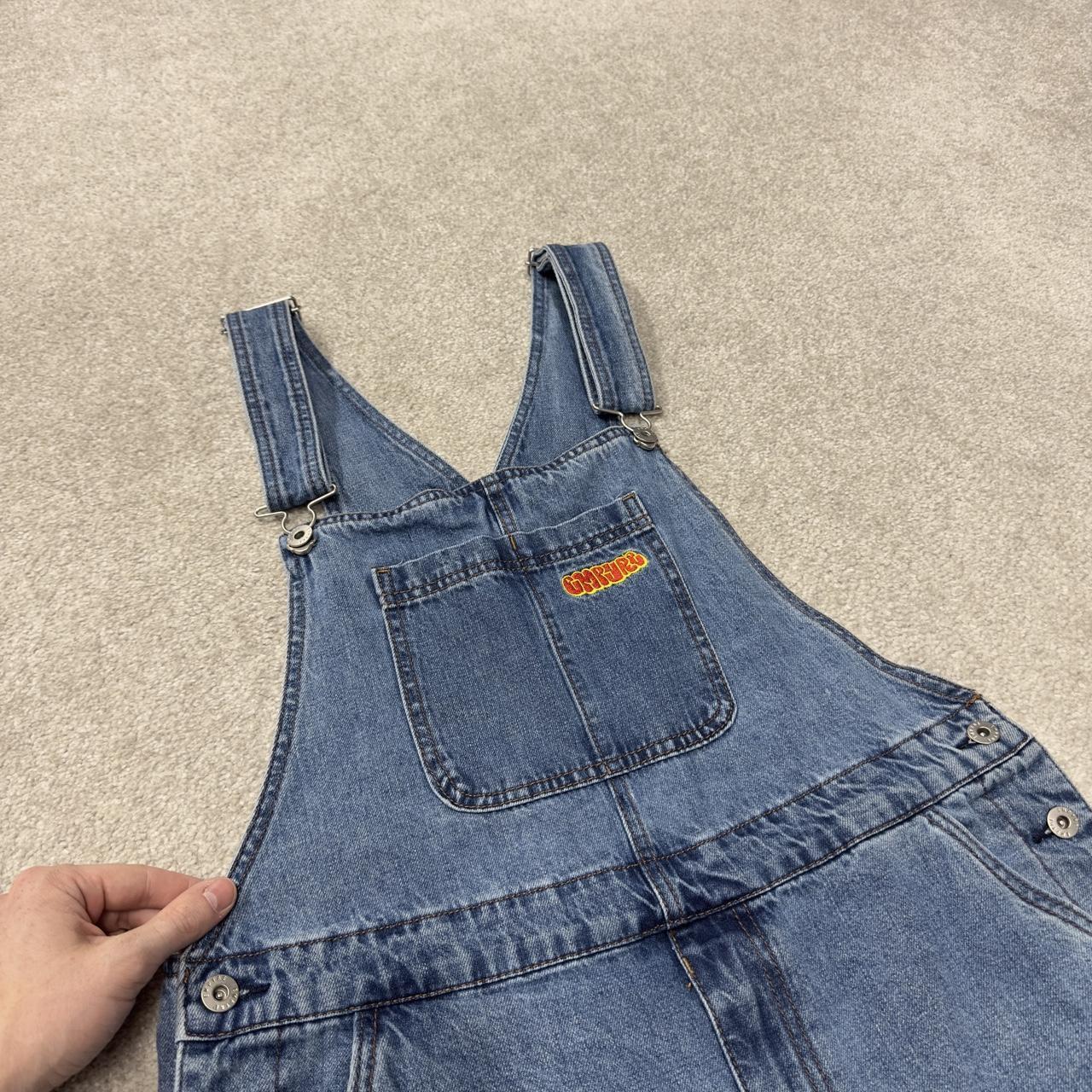 Empyre baggy dungarees y2k denim overalls blue Vintage workwear bib & brace utility