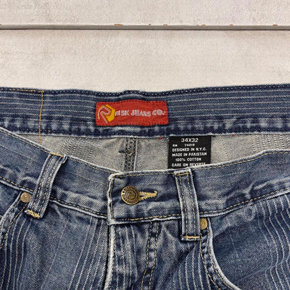 Baggy pinstriped Risk jorts W38
