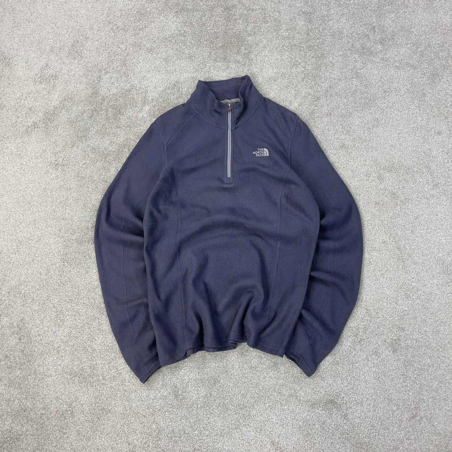 The North Face technical fleece Medium purple grey Women's 1/4 zip y2k style autumn
