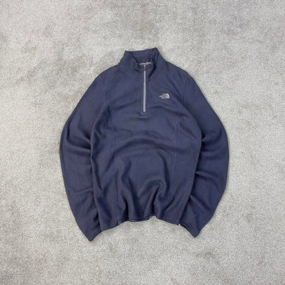 The North Face technical fleece Medium purple grey Women's 1/4 zip y2k style autumn