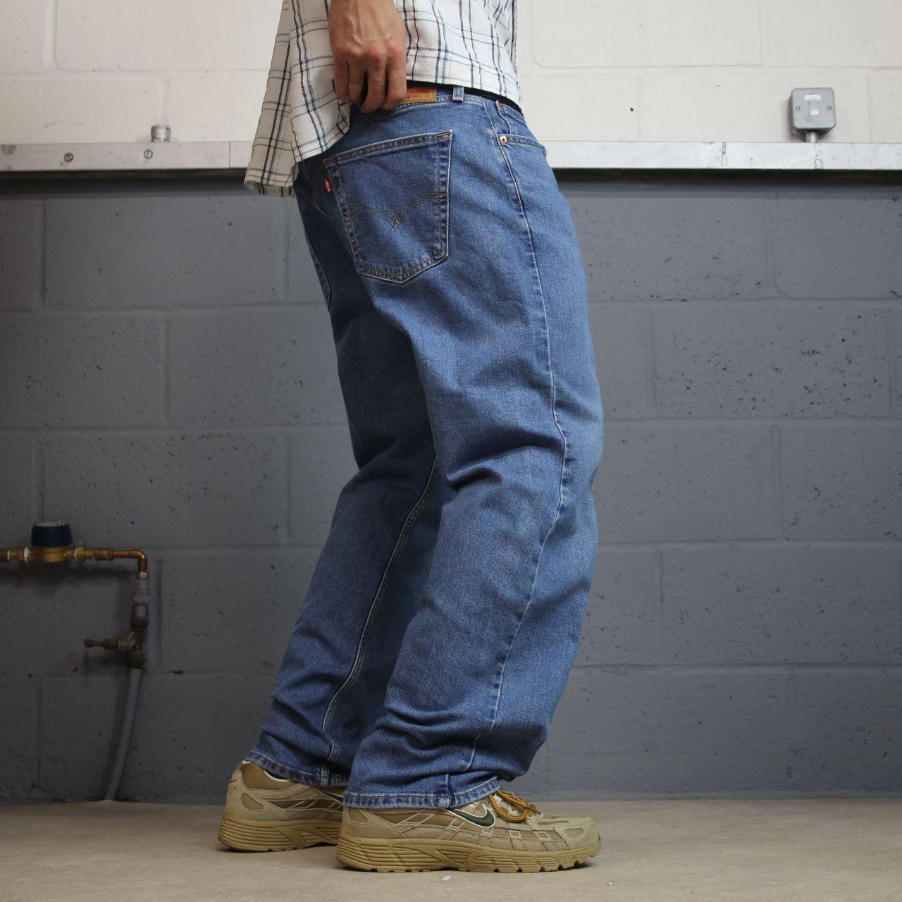 Levi’s 505 jeans y2k W40L30 blue denim straight leg red tab logo