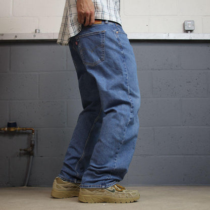 Levi’s 505 jeans y2k W40L30 blue denim straight leg red tab logo