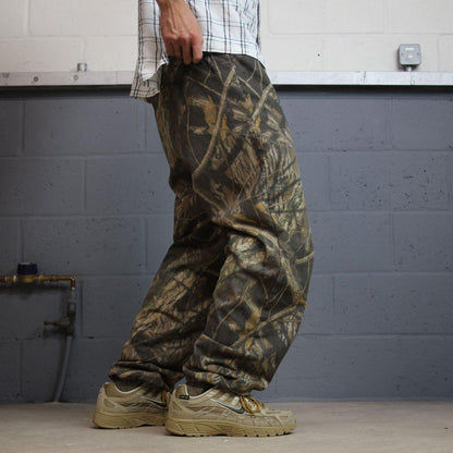 ScentLok canvas camo joggers y2k khaki L Mossy Oak camouflage sweatpants elastic drawstring waist