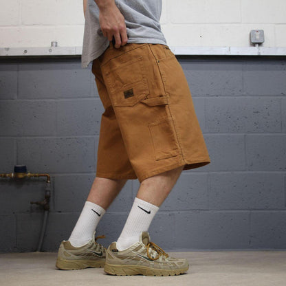 Baggy denim carpenter shorts cargo tan Big smith canvas skater style surf jorts