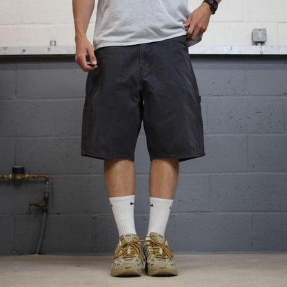 George carpenter shorts canvas cargo charcoal Loose leg skater style surf jorts