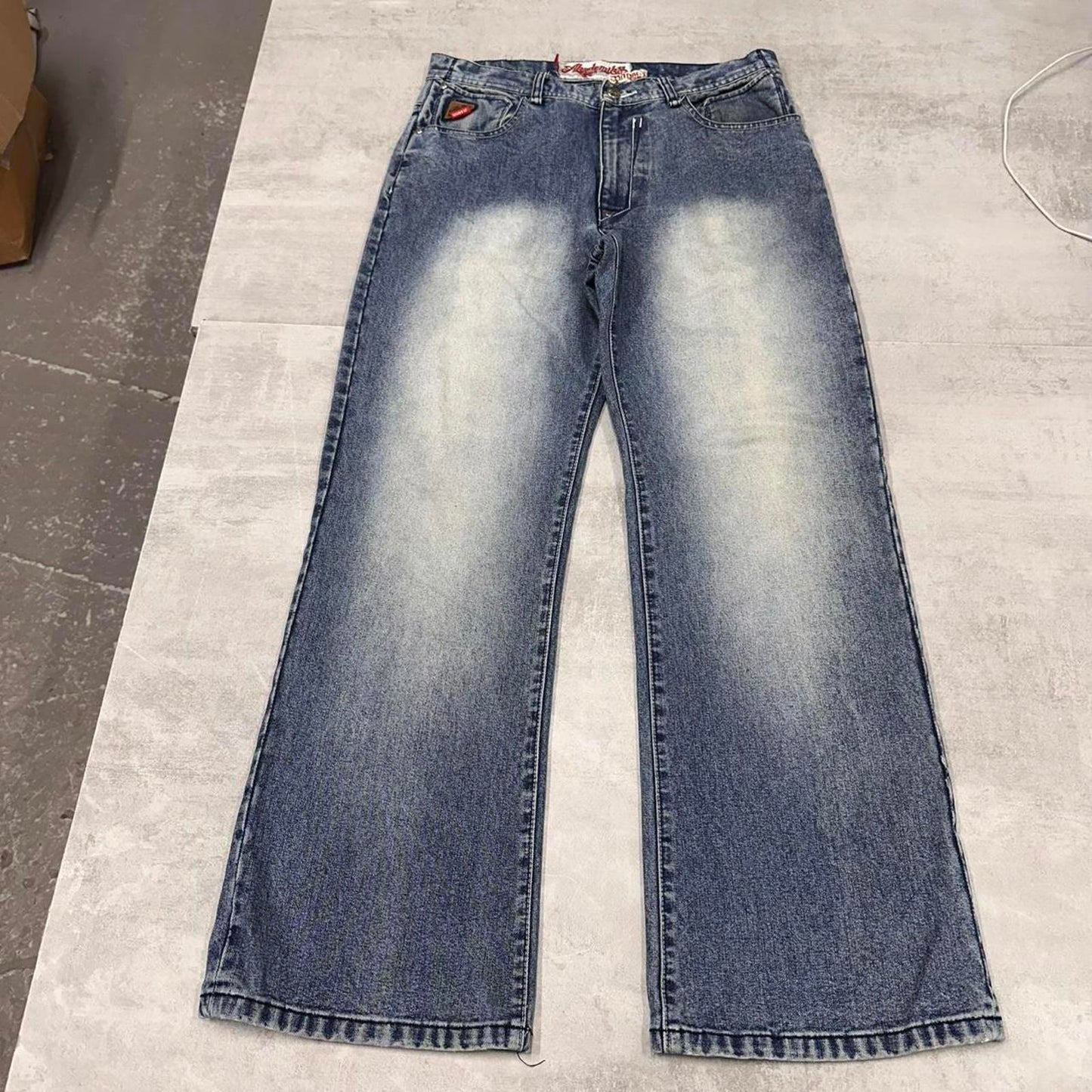 Akademiks jeans W32 L30 blue denim 90s style skater jeans