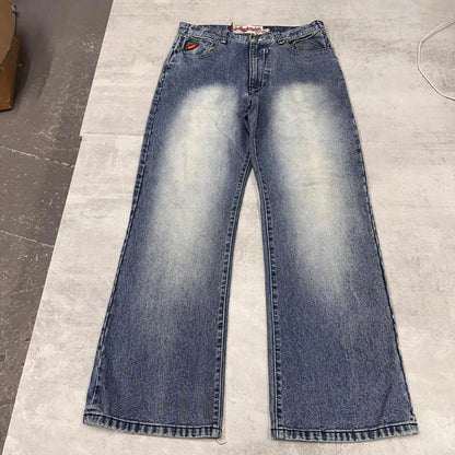 Akademiks jeans W32 L30 blue denim 90s style skater jeans