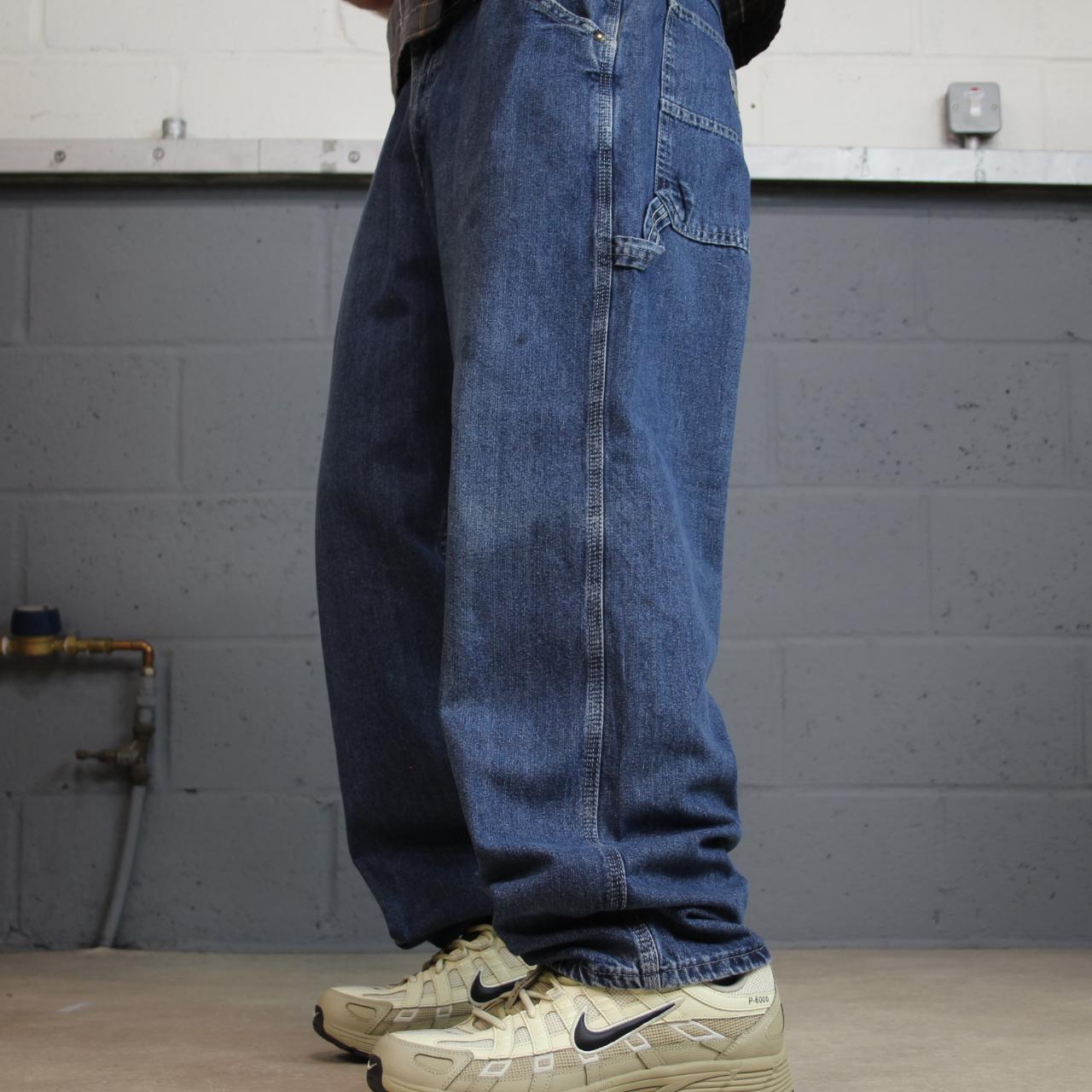Vintage Lee carpenter jeans y2k blue W36L30 Loose straight leg skater style utility workwear trouser