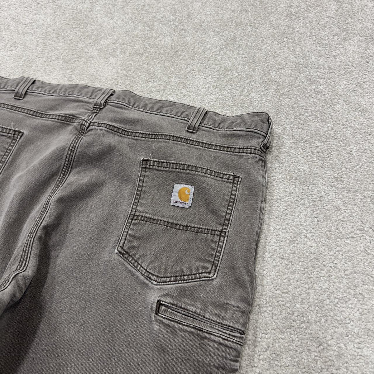 Carhartt carpenter pants relaxed y2k faded brown Loose straight leg skater style workwear pants