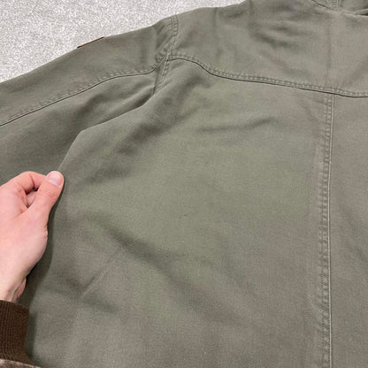 00s Quiksilver technical parka jacket XL men's green y2k style hooded Sherpa lined coat