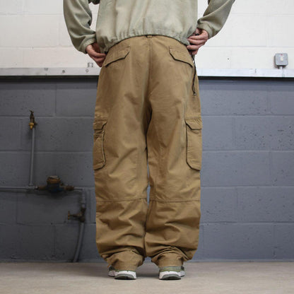 Vintage Carhartt cargo pants khaki 90s skater style W40L32 loose leg carpenters