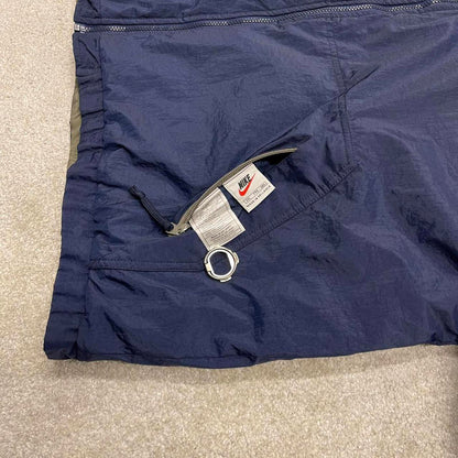 Reversible Nike technical jacket XXL men's y2k 00s style padded tech coat embroidered Swoosh