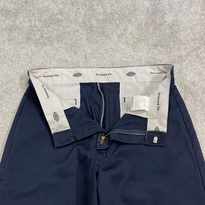 Dickies carpenter shorts long leg navy Twill chino skater style shorts loose long leg