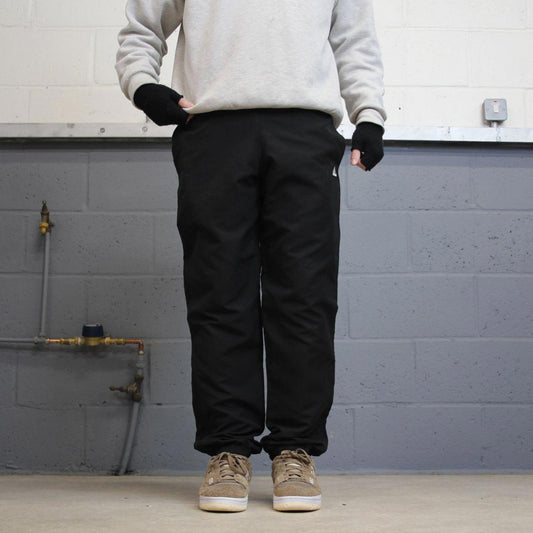 Y2k Adidas tracksuit bottoms black Small mens loose 00s joggers embroidered trackies sporty style