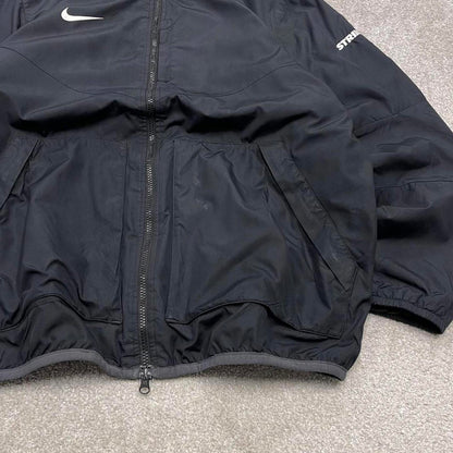 00s Nike technical windbreaker jacket XL men's black y2k hooded full zip up coat technical