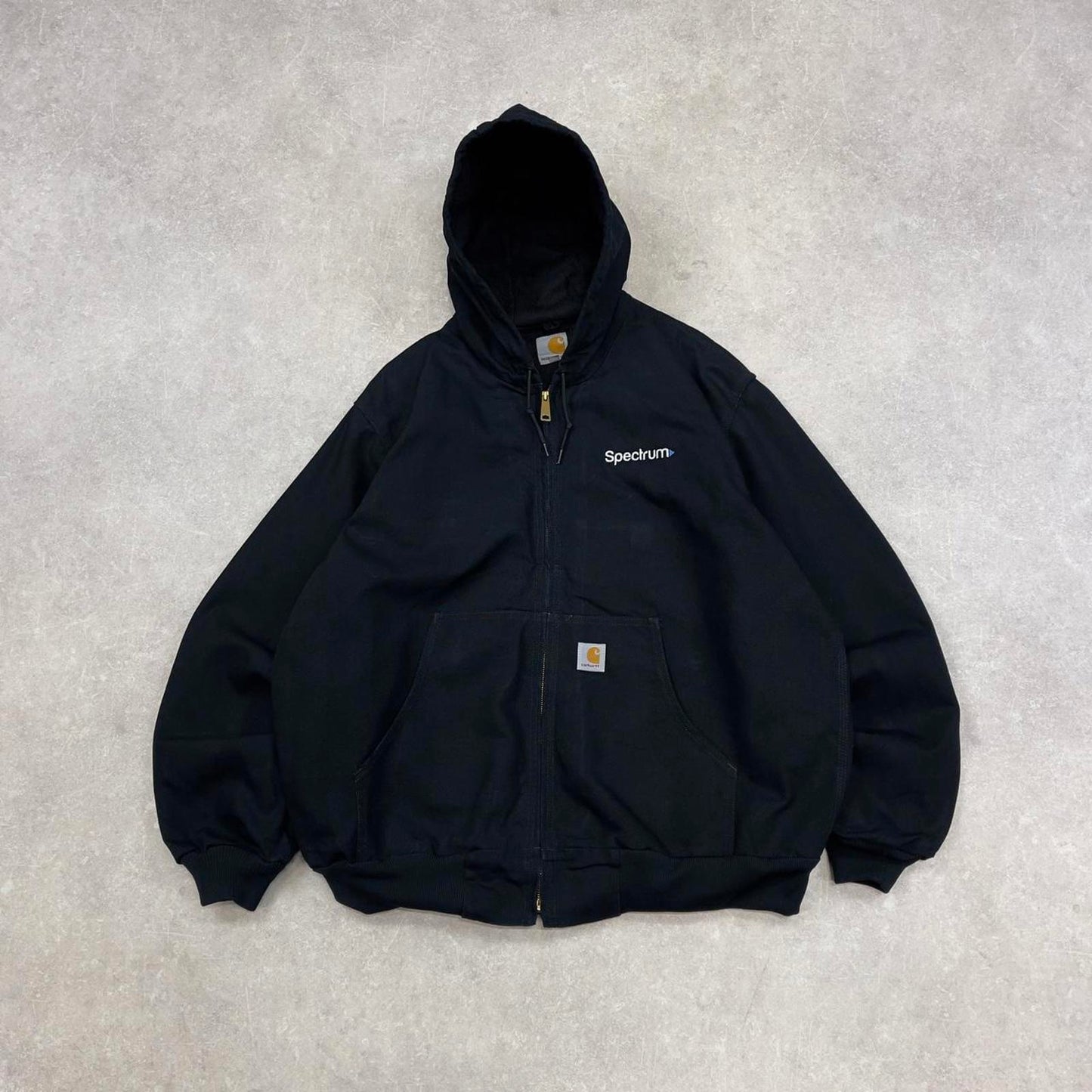 Black hooded Carhartt active jacket XL