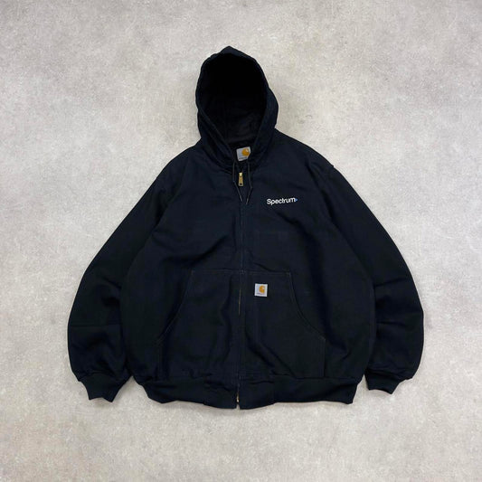 Black hooded Carhartt active jacket XL