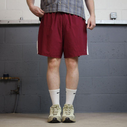 Nike sports shorts y2k loose maroon Dri-Fit comfy floaty summer gym shorts XXL
