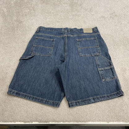 Baggy denim carpenter shorts cargo blue Member's Mark skater surf style jorts