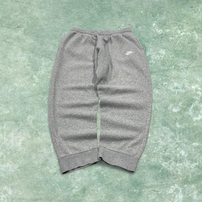 Y2k Nike sweatpants joggers XL cuffed grey Loose embroidered tracksuit bottoms