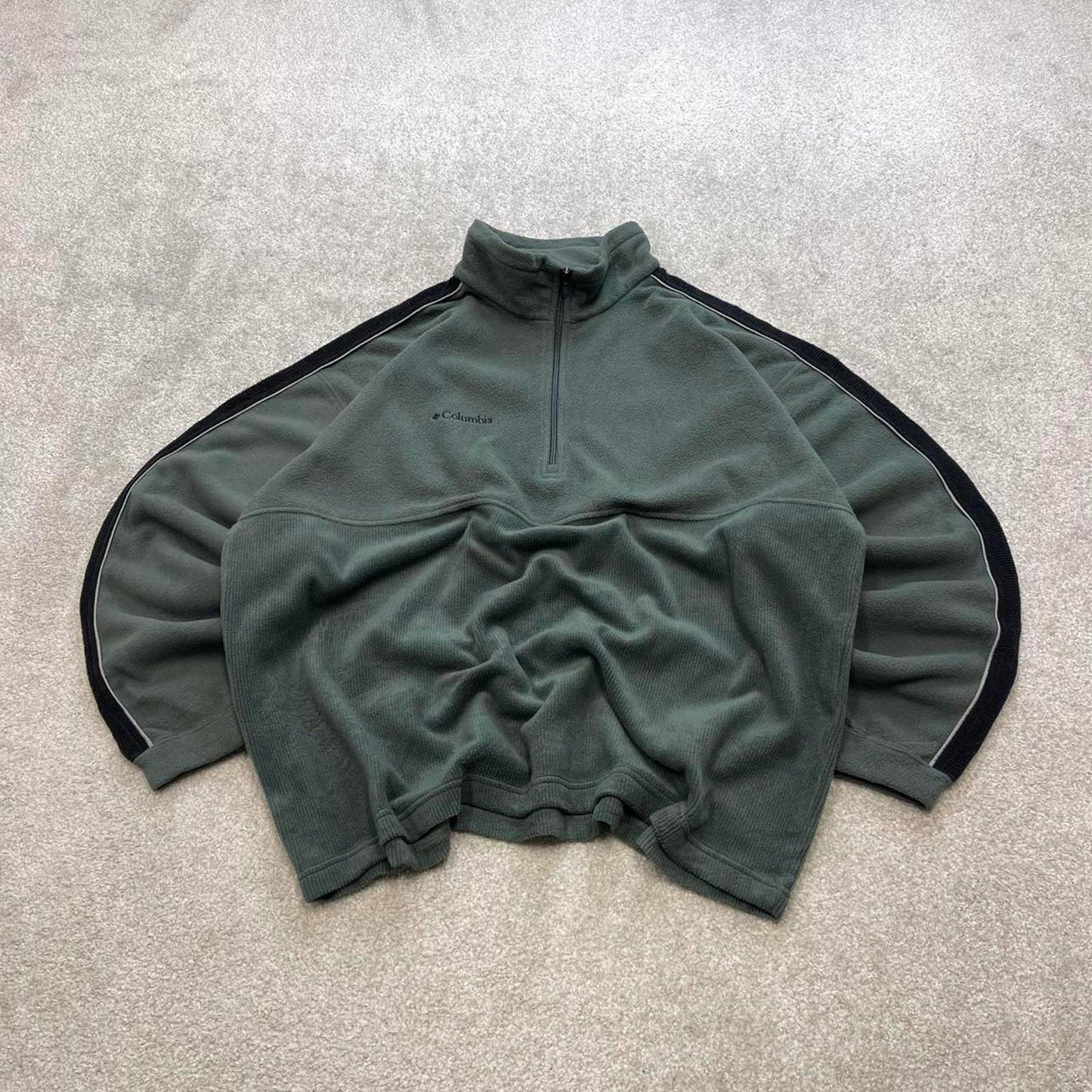 Green Columbia technical fleece XXL Men's y2k style zip up autumn pull over