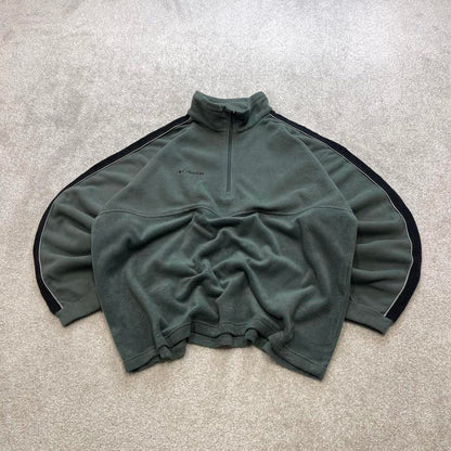 Green Columbia technical fleece XXL Men's y2k style zip up autumn pull over