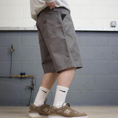 Y2k baggy Dickies shorts skater style grey Loose wide leg chino summer festival shorts