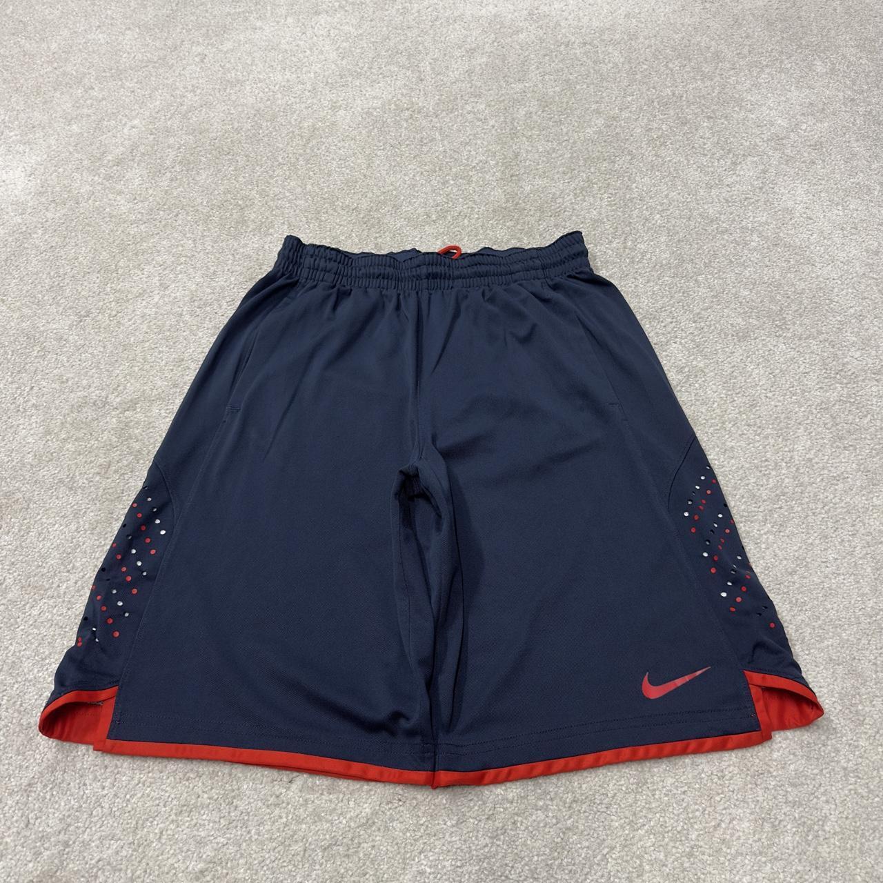 Nike basketball style shorts y2k loose navy Long leg Dri-Fit comfy floaty summer gym shorts