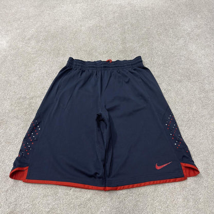 Nike basketball style shorts y2k loose navy Long leg Dri-Fit comfy floaty summer gym shorts
