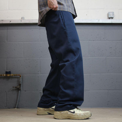 Vintage Dickies chino y2k pants W36L30 navy loose fit Twill chino style skate work trousers