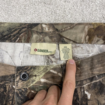 Realtree baggy camo cargo pants wide leg Y2K khaki Gander loose fit camouflage outdoors trousers