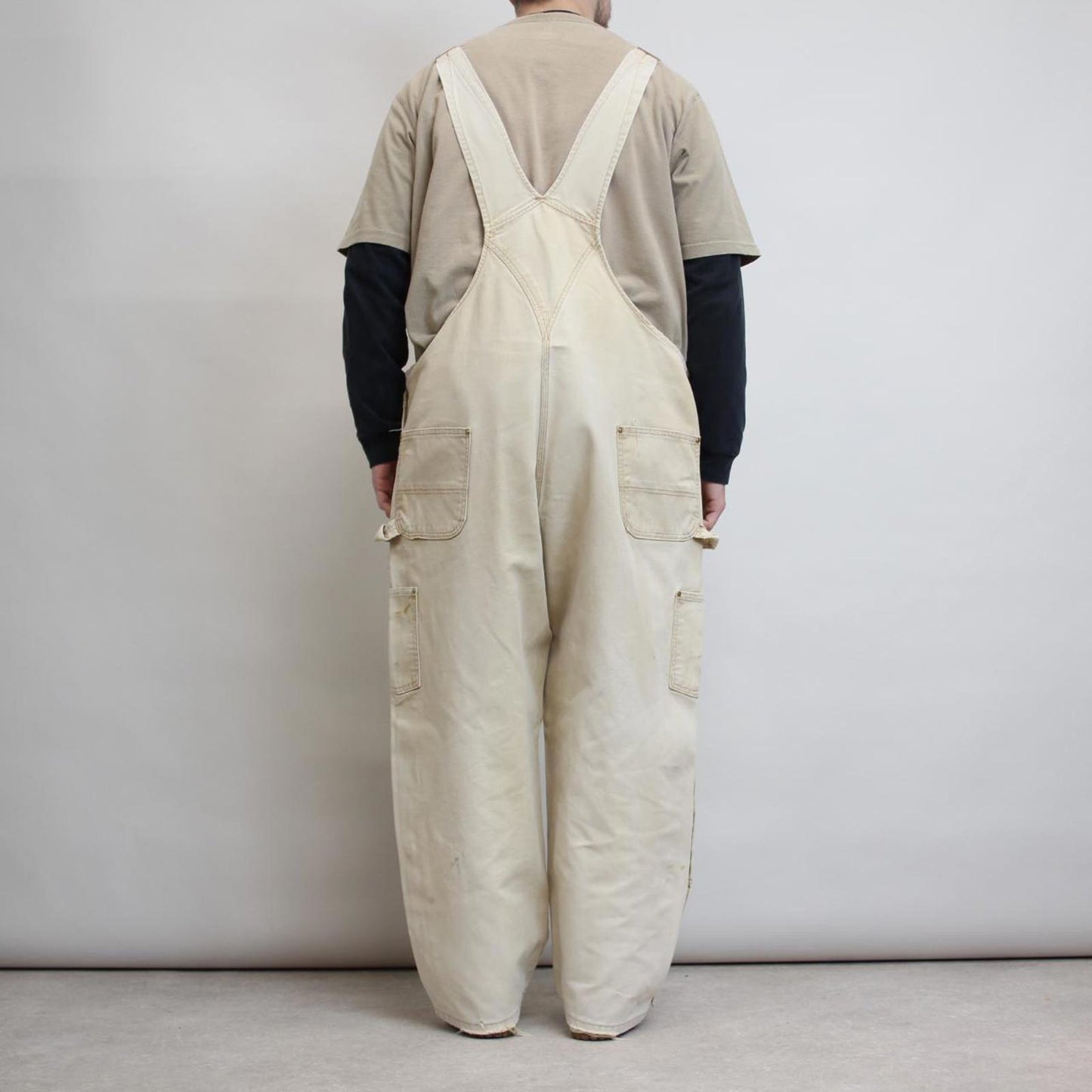 Tan Carhartt overalls W46L27 baggy canvas y2k dungarees