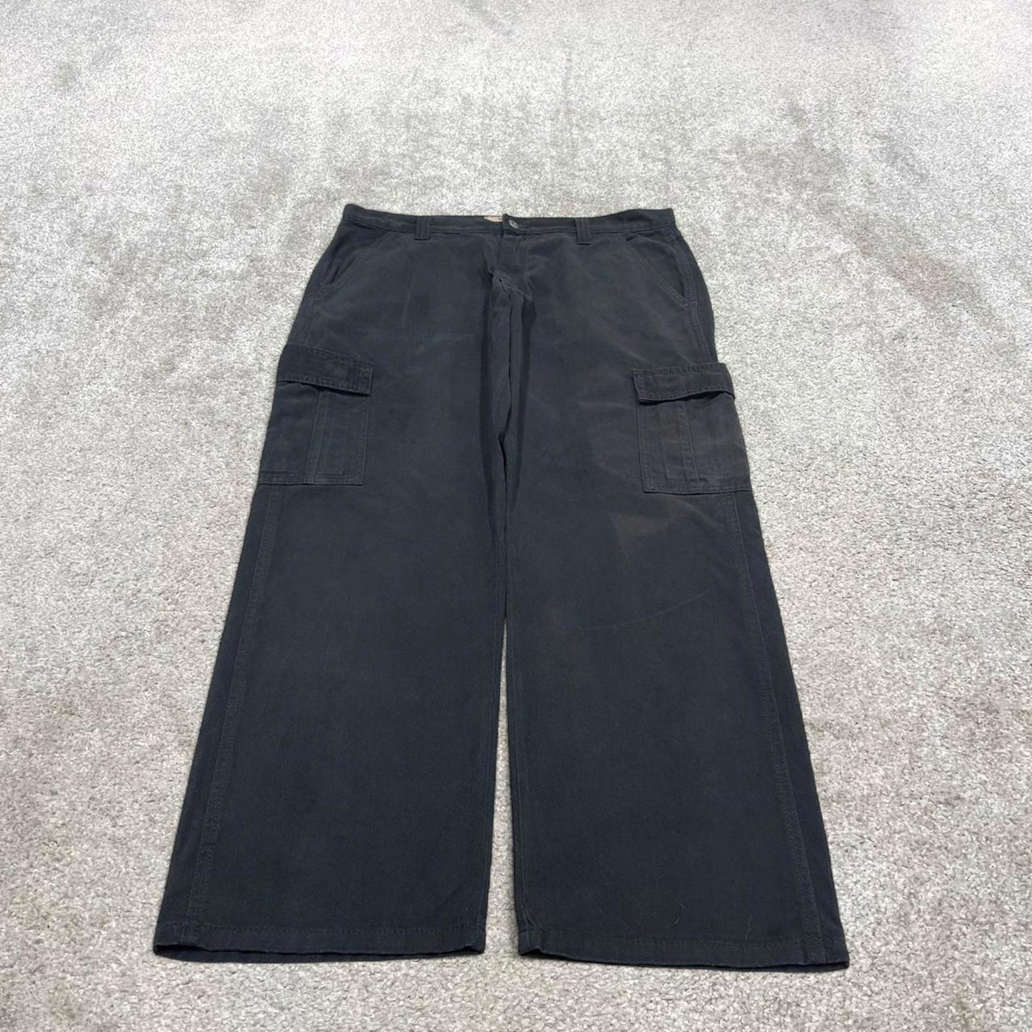 00s black Wrangler cargo pants W36L29 loose Y2K cargo skate pants