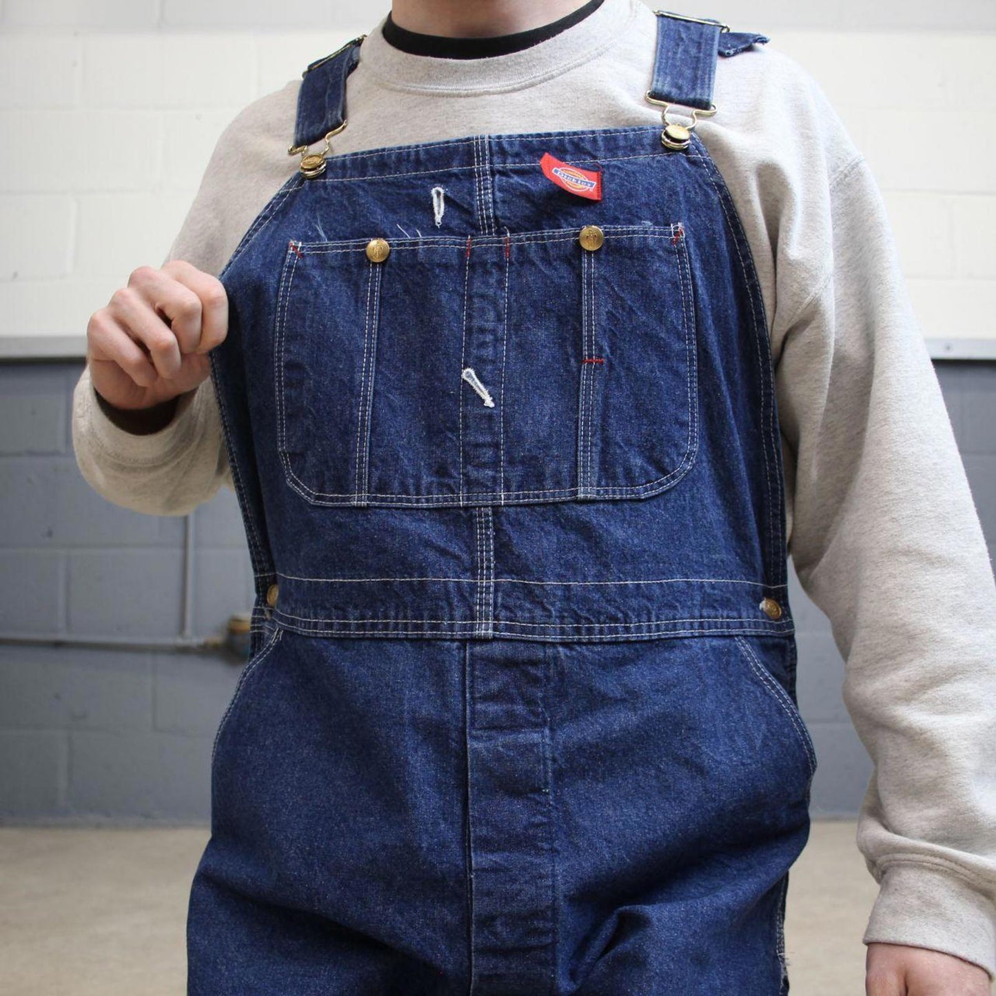 Dickies dungarees W38L30 USA blue mens denim overalls