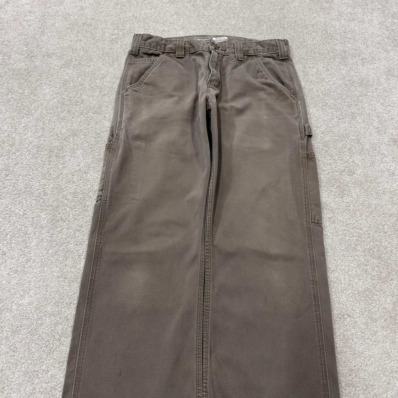 Carhartt carpenter pants relaxed y2k khaki Straight leg skater style workwear pants