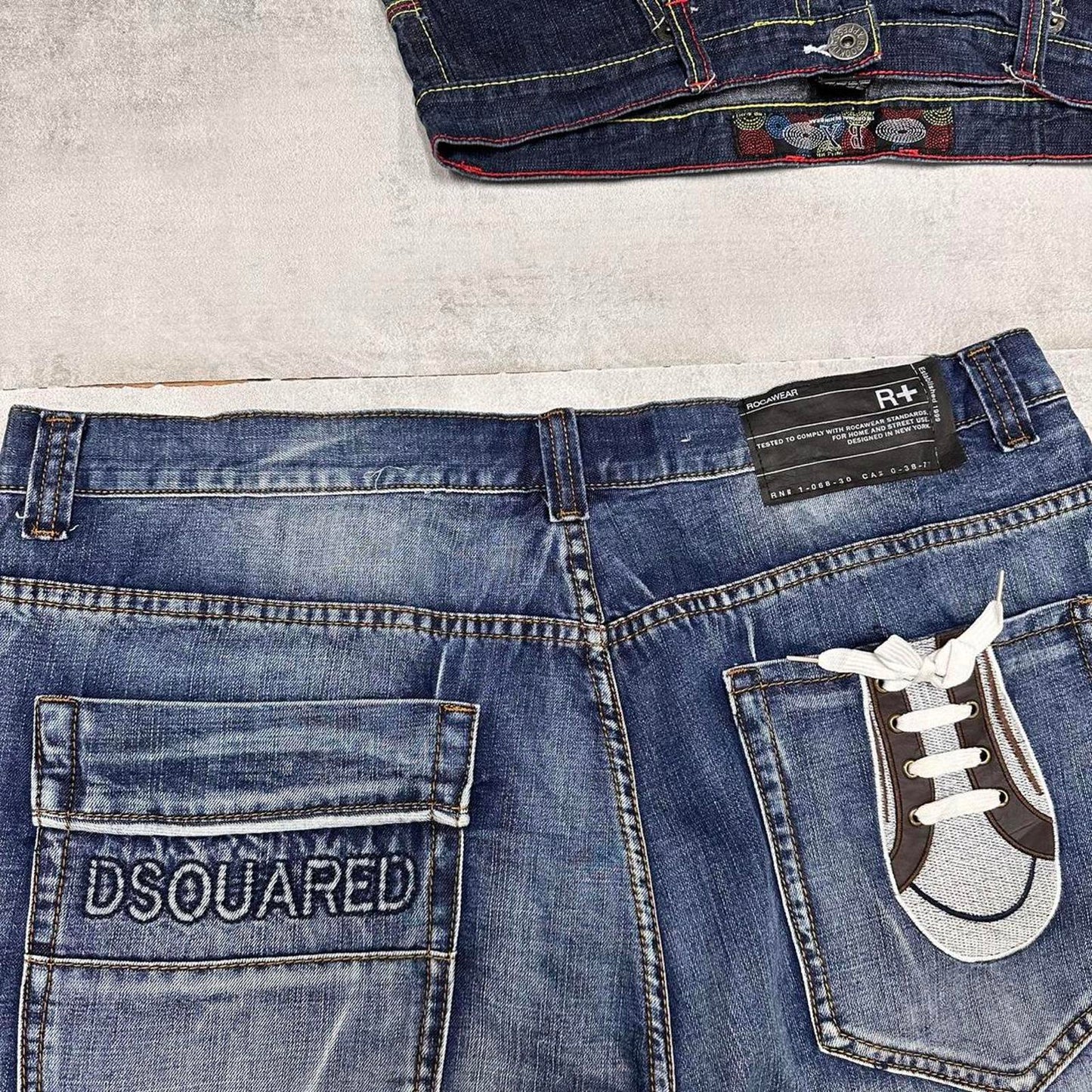 Mens Baggy Denim Shorts W42