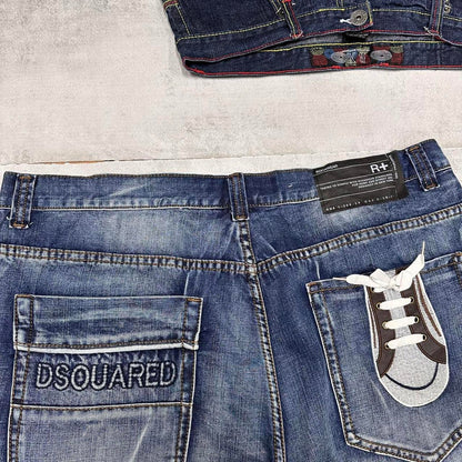 Mens Baggy Denim Shorts W42