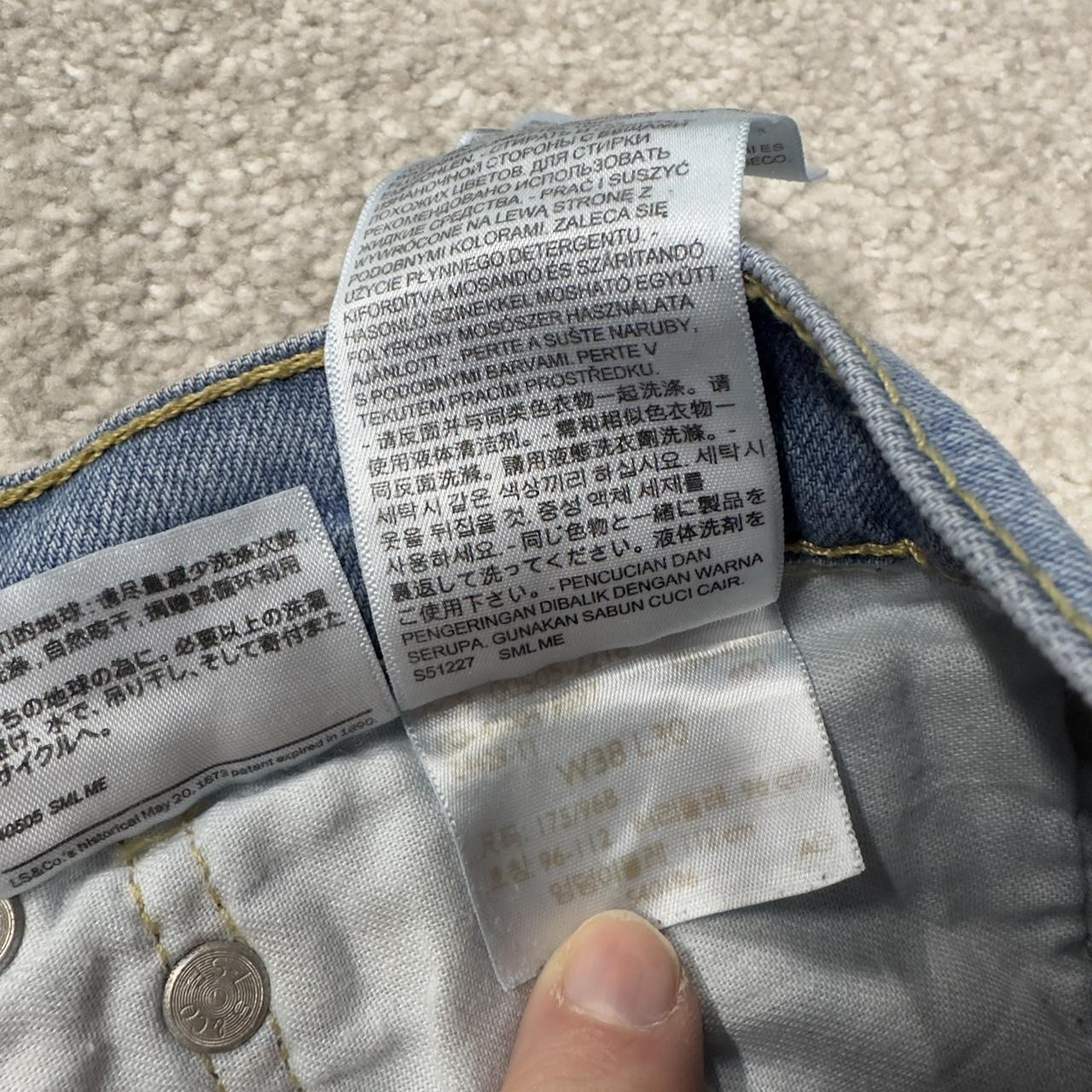 Levi’s 505 jeans Y2K W38L30 washed blue Levi’s straight leg surf style pants red tab logo
